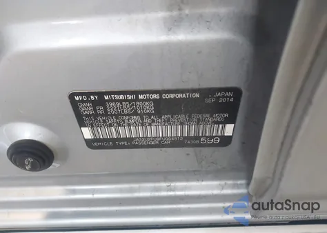 2015 Mitsubishi Lancer Es z USA, uszkodzony, nr VIN JA32U2FU9FU004812